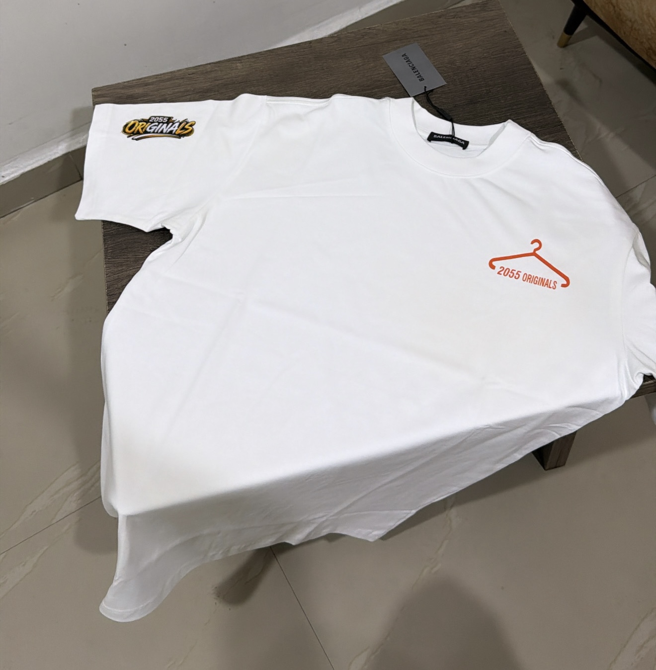 2055 white on logo T-shirt